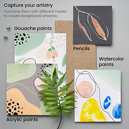 ARTEZA Acrylic Paint Markers, Pack of 12, White, Long-Lasting Acrylic Paint Pens with Plastic Nib, Art Supplies for Painting on Metal, Canvas, Rock, ARTEZA