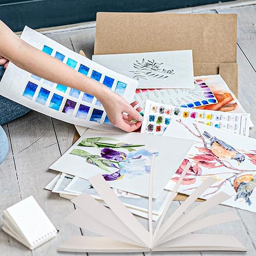 30 Sheets Watercolor Paper Pad, A5 (8.3 x 5.8") Cold Press Watercolor Paper, 140 lb/300 GSM Tearable Water Color Pad Christmas Gifts for Art Prudiut