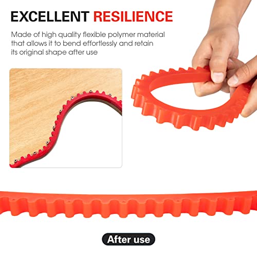 78 Inch Woodworking Profiling Strip, Flexible Curve Template, Excellent Rebound, Adjustable & Fixed Complex Shape Contour Woodworking Tool Templates Suteng