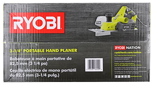 Ryobi HPL52K 6 Amp 16,500 RPM 3 1/4" Corded Hand Planer w/ Kickstand and Dual Dust Ports RYOBI