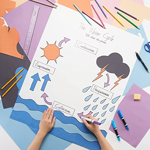 Staples 247403 Poster Boards 10-Pack White 22-Inch X 28-Inch (Mmk04500s) STAPLES