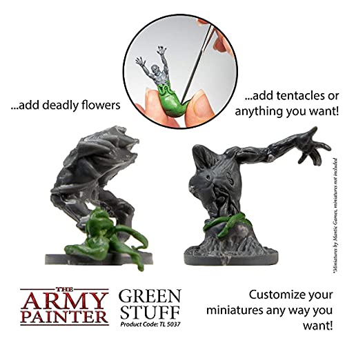 The Army Painter 2 Part Modeling Clay, 20cm - Moldable Model Putty for Miniatures, Easy-to-Knead Green Stuff Putty Epoxy Clay for Sculpting, Green The Army Painter