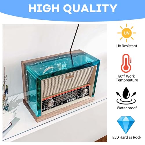 Epoxy Resin Crystal Clear, 2GALLON/256OZ Epoxy Resin kit Not Yellowing and No Bubble Self Leveling 2 Part Resin and Hardener for Mold for Casting Kapaga