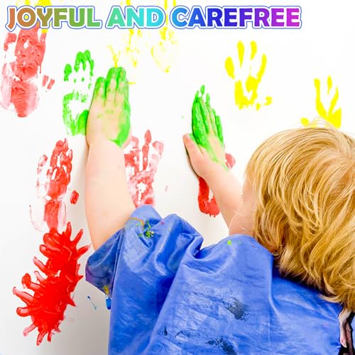 AROIC 16Colors Kids Washable Finger Paint, Non-Toxic, Art Painting Supplies for Toddlers, Finger Painting Supplies for Kids, Hand Painting DIY Crafts AROIC