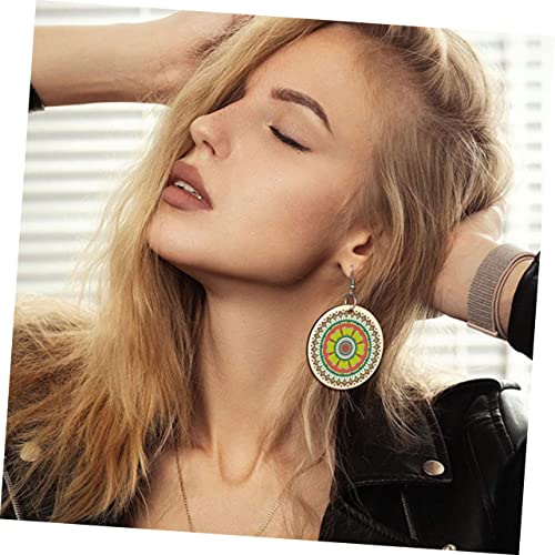 TEHAUX 200pcs Earrings Unfinished Wood Earring Blanks Earring Wood Blanks Round Wood Drop Dangles Unfinished Teardrop Earring Valentines Wood TEHAUX