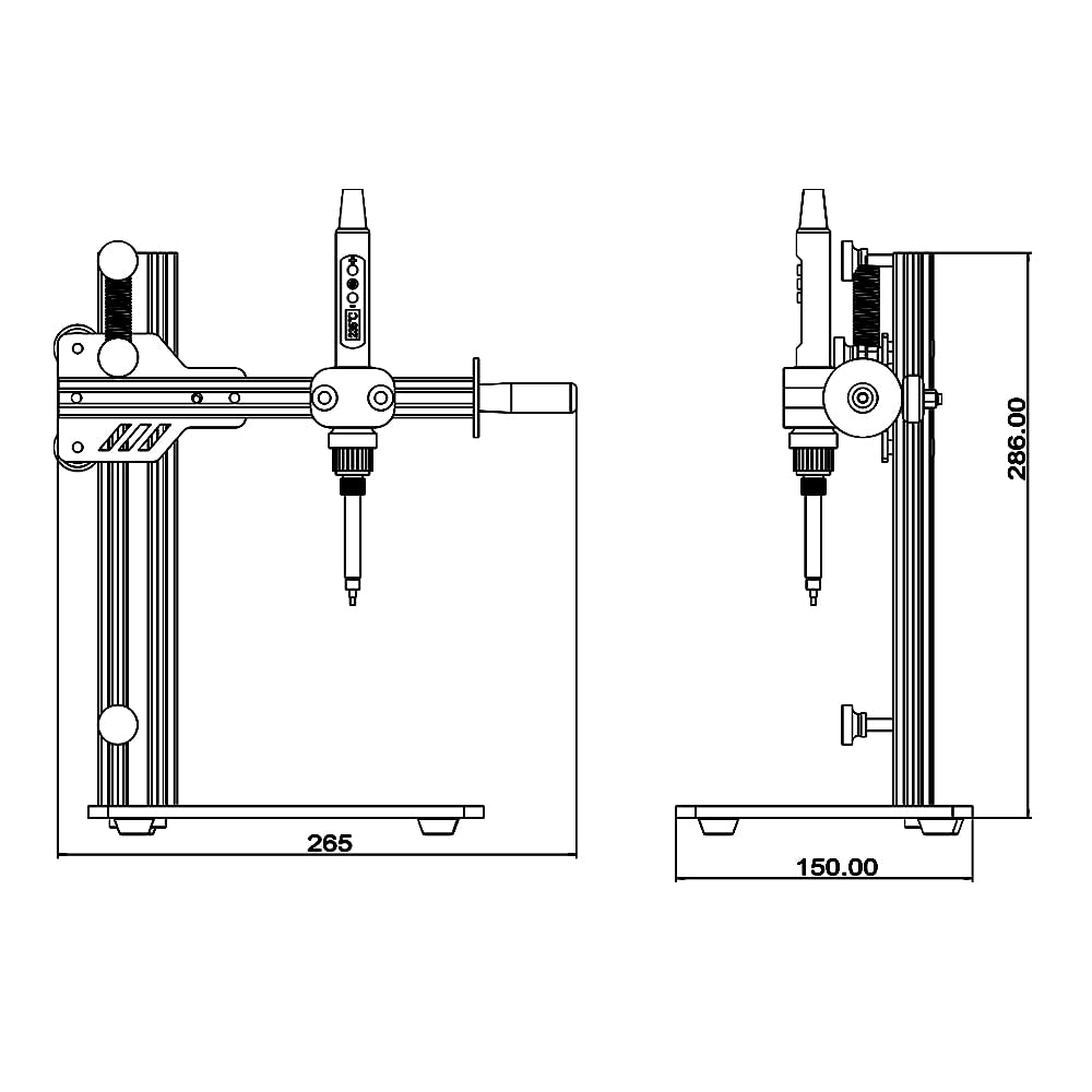 3DZWMAN Vertical Heat Pressing Machine,Heat Set Insert Tool,Brass Inserts 3D Printing,Heat Set Insert tip for Thread Knurled Nut 3DZWMAN