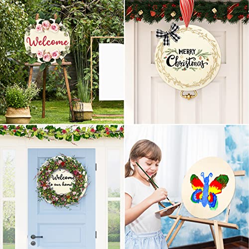 Whaline 20 Inch Wood Circles for Crafts, 10Pcs Valentine's Day Unfinished Round Wooden Discs Farmhouse Rustic Wood Sign Door Hanger 3mm Thick Natural Whaline