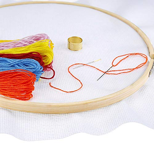 Caydo 12 Pieces 4 Inch Round Embroidery Hoop Bulk Wholesale Bamboo Circle Cross Stitch Hoop Ring Caydo