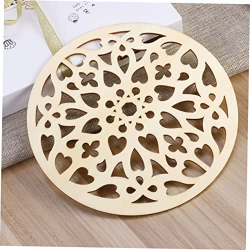 DIY Wooden Embellishment Christmas Wooden Pendant Christmas Gift Tags Hanging Unfinished Cutouts Round Rustic Pendant Unfinished Woods Chips Wooden CIMAXIC