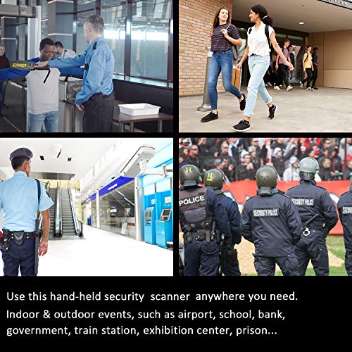 RANSENERS Handheld Security Wand,Metal Detector Wand Security Scanner for Woodworking Adjustable Sensitivity, Black R RANSENERS