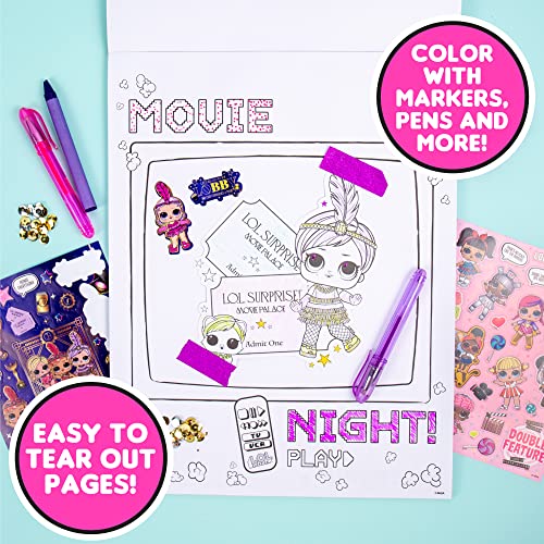 Horizon Group USA L.O.L. Surprise! Double Feature Super Sketch & Create, 350+ Piece Art Activity Set, Includes Coloring Pages, Crayons, Gel Pens, L.O.L. Surprise!