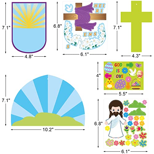 FANCY LAND Easter Crosses Craft Kits for Kids Easter Religious Crafts Christian Sunday School Activities 30Pack FANCY LAND