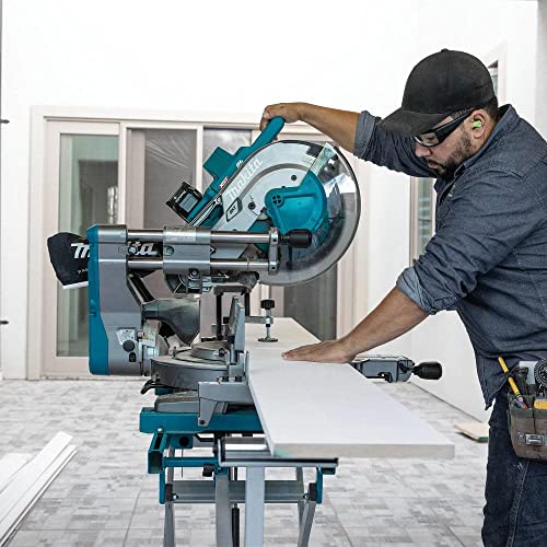 Makita GSL04M1 40V max XGT Brushless Lithium-Ion 12 in. Cordless AWS Capable Dual-Bevel Sliding Compound Miter Saw Kit (4 Ah) Makita