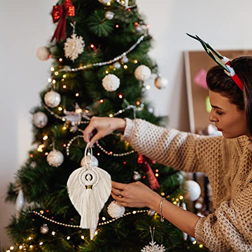 FREEBLOSS 3 Set DIY Macrame Angel Kit Angel Hanging Ornament Boho Macrame Wall Hanging Decor Macrame DIY Kit Gift for Mom Girls FREEBLOSS