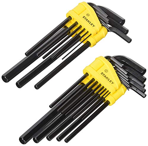STANLEY Hex Key Set, Long Arm, SAE & MM, 22-Piece (85-753) Stanley