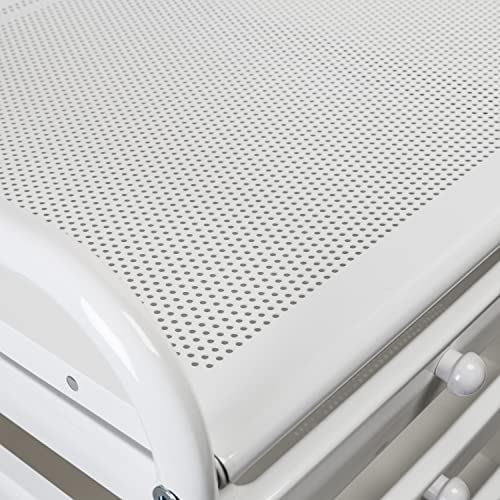 Honey Can Do 15-Drawer Metal Rolling Storage Cart, White CRT-09106 White Honey-Can-Do