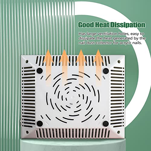 BQAN Nail Dust Collector for Nails Salon, 40w Extractor Vacuum Dust Collector Powerful Nail Fan, with 1pcs Nail dust Brush BQAN