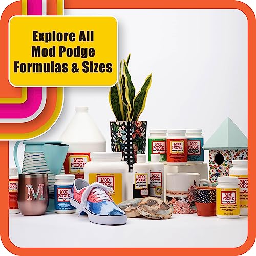 Mod Podge CS27593 Dishwasher Safe Glitter Gold, 8 fl oz Multi-Purpose Formula, Perfect for Easy to Apply DIY Arts and Crafts Mod Podge
