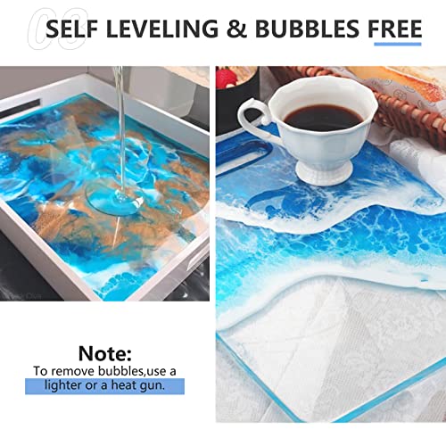Teexpert Crystal Clear Epoxy Resin Kit 1 Gallon Self-Leveling Coating and Casting Resin, High-Gloss & Bubbles Free Resin and Hardener Kit for DIY Teexpert