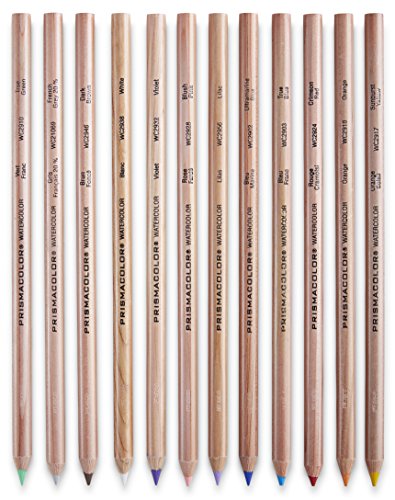 Prismacolor Premier Water-Soluble Colored Pencils, 12 Pack Prismacolor