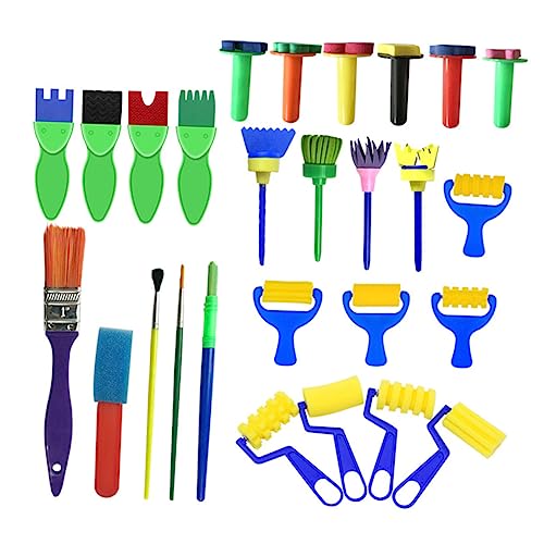 NUOBESTY 27pcs Wooden Art Supplies Seal Child NUOBESTY