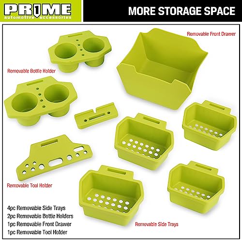 PR1ME Rolling Detailing Creeper Seat, Roller Mechanic Detailing Utility Seat, Rolling Mechanic Stool with Wheels, Removable Tool Trays Drawer, 300 Prime 1