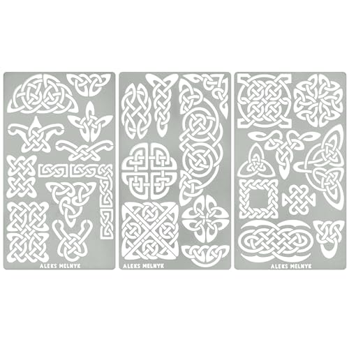 Aleks Melnyk #37 Metal Journal Stencils, Celtic Patterns, Wicca Stencil, Celtic Knot Stencils, Viking Stencils, Wood Burning Templates, Wood Carving - WoodArtSupply