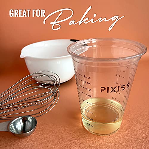Disposable Epoxy Resin Mixing Cups with Measurements (50-Pack) Pixiss Mixing Cups for Epoxy Resin, Epoxy Mixing Containers, Epoxy Cups For Epoxy Pixiss