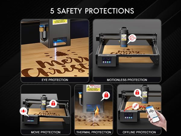 LONGER RAY5 20W Higher Accuracy Laser Engraver and Cutter, 130W Laser Engraving Cutting Machine can Cut 0.05mm Metal and Engrave Hundreds of Colors Longer