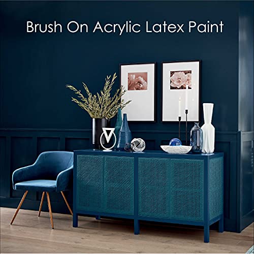 Krylon K05613007 COLORmaxx Acrylic Latex Brush On Paint for Indoor/Outdoor Use, ½ Pint, Satin Black Krylon