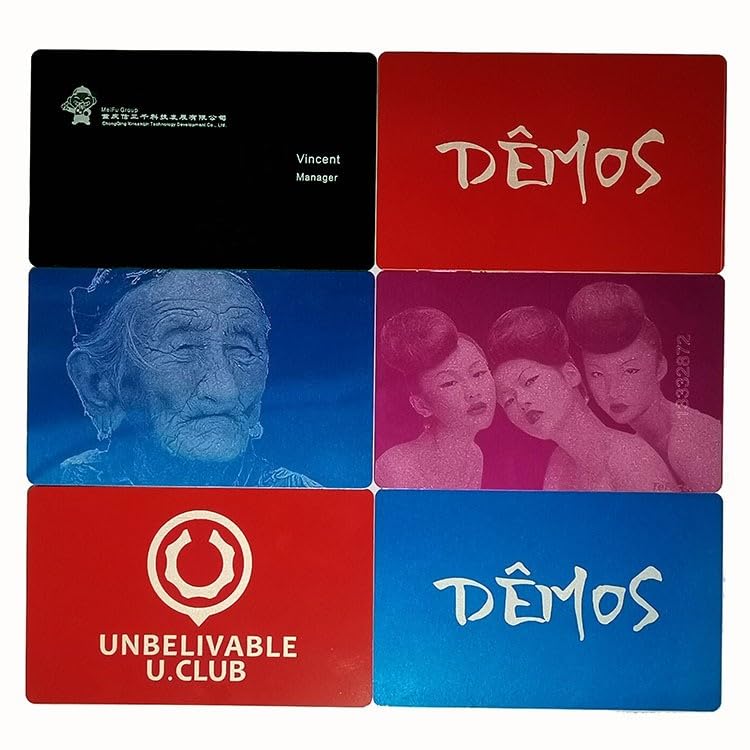 Laser Engraving Blank Cards, Silver Thick Printing Blank Laser Engraving Aluminum Sublimation Metal Business Name Cards For House Office Customer Diy Wokyo