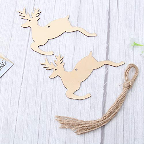 TEHAUX Unfinished Wood Ornaments en Rein ornt Rustic Christmas Tree Wooden Slices TEHAUX