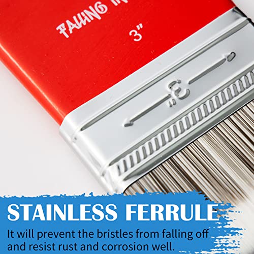 Falling in Art Flat Paddle Paint Brush, Scale Brush for Oil and Acrylic Paints,4 Inch Falling in Art