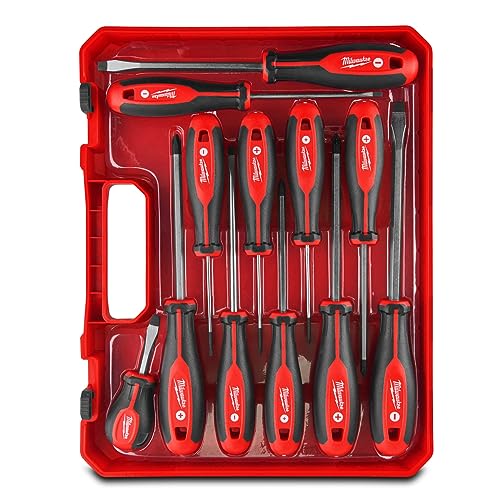 Milwaukee Set of 12 Tri-Lobe Screwdrivers 4932472003,Red Milwaukee