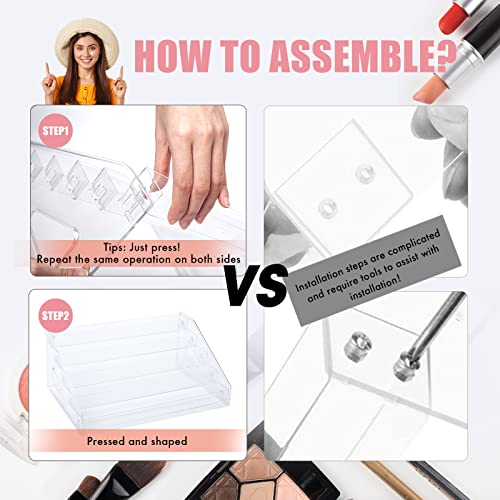 ALUYUYO Nail Polish Organizer Sunglass Organizer - 5 Layers Nail Polish Holder Sunglass Holder - Acrylic Nail Polish Stand Sunglass Display Stand - ALUYUYO