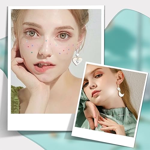 SUNNYCLUE 480Pcs Wood Charms Jump Rings Earrings Making Starter Kit Unfinished Wood Blanks Wooden Blank Charms Earring Hooks Round Pieces Square SUNNYCLUE