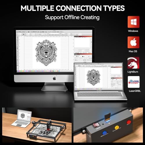 Laser Engraver KENTOKTOOL JL5, 5.5W Laser Engraving Machine, High Precision CNC Laser Cutter, Quick Assembly, Laser Cutter and Engraver Machine Wood Woxcker