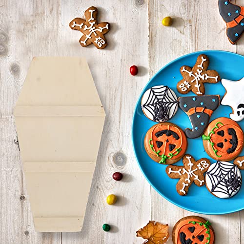 STOBOK Halloween Wooden Coffin Box: Large Unfinished Wood Fillable Hinged Box DIY Keepsake Casket Coffin Ring Box Pet Casket Wood Coffin Tray Locking STOBOK