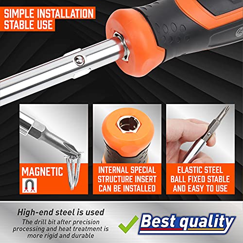 Amartisan 18-in-1 Multi-bit Screwdriver Set Tool All in One, Portable Multi-Purpose Screwdriver, Slotted/Philips/Pozi/Torx/Square,Nut Driver Amartisan