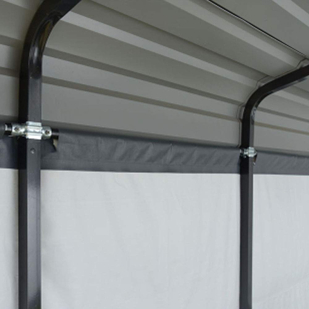 ARROW, Fabric Enclosure Kit for 12 x 20-ft Arrow Carports (Metal carport not included) Arrow