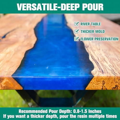 Teexpert Epoxy Resin Crystal Clear: 2 Gallon Epoxy Resin kit Fast Curing for Casting Coating Art DIY Craft Jewelry Wood Table Top Flower Teexpert