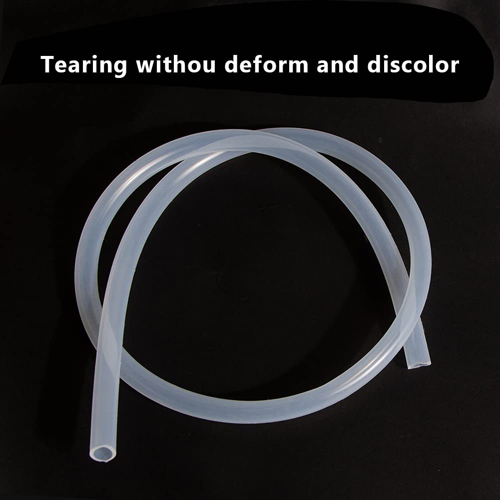 Feelers 3/8" ID x 1/2" OD Silicone Tubing Food Grade Pure Silicon Tube High Temp Home Brewing Winemaking Silicone Hose Tubing, 3.28ft Length Feelers