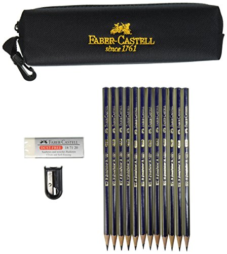 Faber-Castel FC701000 14 Piece Creative Studio Graphite Pencil Drawing Set, Assorted Faber-Castell
