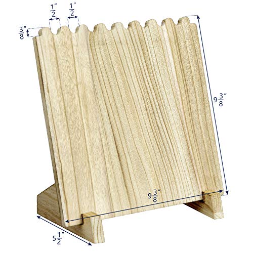MOOCA Wooden Plank Necklace Jewelry Display Stand for 8 Necklaces, Necklace Display Holder, Wood Plank Necklace Display Stand, Necklace Storage MOOCA