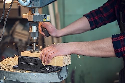 Drill Press Vise,4" Heavy Duty Bench Vise, Bench Clamp Vise,Drill Press Vice with Multi-Groove Vice Jaw Pads and Quick Adjustment Button ZTUKOMN