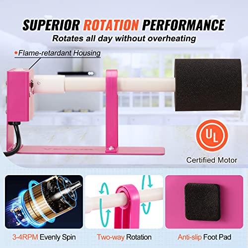 VEVOR Cup Turner for Crafts Tumbler, Tumbler Turner DIY Glitter Epoxy Resin Tumblers, Epoxy Pen Turner Attachment with Silent UL Motor Two-Way VEVOR