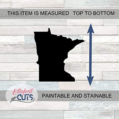 Minnesota Wood Cutouts for crafts, Laser Cut Wood Shapes 5mm thick Baltic Birch Wood, Multiple Sizes Available Elliefont Styles