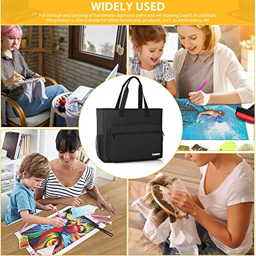 TORIBIO Diamond Painting Storage Bag, Carrying Bag for Diamond Painting Tools, Protective Case for A3 Light Pad and Diamond Painting Light Box and TORIBIO