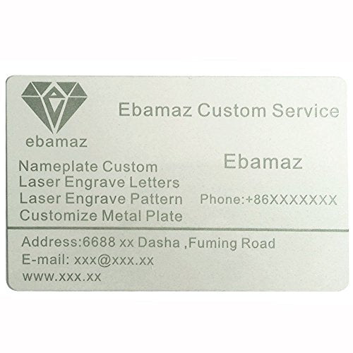ebamaz 50pcs Thick 0.45mm Sublimation Metal Business Cards Aluminum Blanks 3.4x2.1X0.018 inch for Color Print Laser Engrave (Pearl White) ebamaz