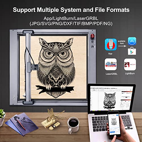 ORTUR Laser Master 3 Laser Engraver, 10W Higher Accuracy Laser Cutter, 20000mm/min Engraving Speed and App Control Laser Engraver for Wood and Metal, Ortur